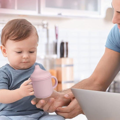 bébé attrape verre bébé incassable tasse apprentissage avec papa