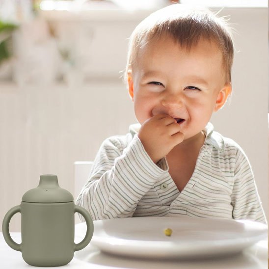 bébé souriant verre bébé incassable tasse apprentissage